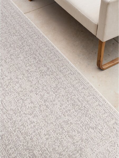 Chodnik odpowiedni na zewnątrz w szaro-śmietankowym kolorze 80x250 cm Duet Kona – NORTHRUGS