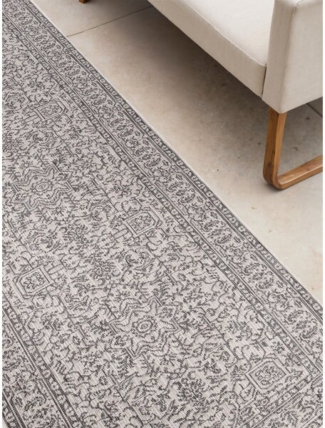 Chodnik odpowiedni na zewnątrz w szaro-śmietankowym kolorze 80x250 cm Duet Kona – NORTHRUGS
