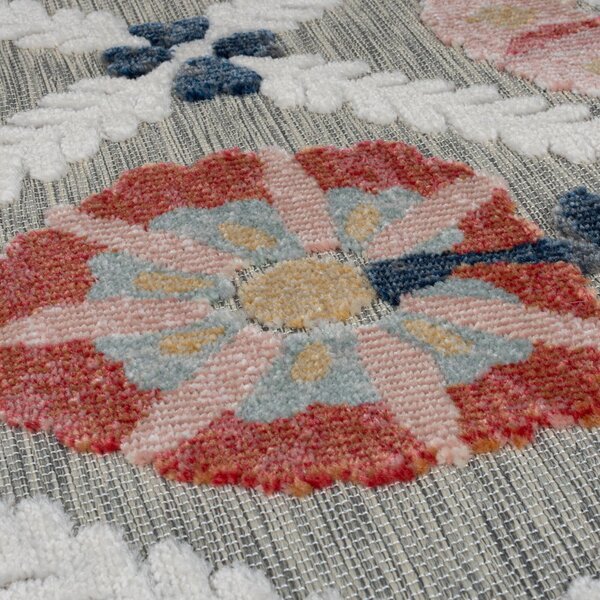 Szary chodnik odpowiedni na zewnątrz 230x80 cm Flora – Flair Rugs
