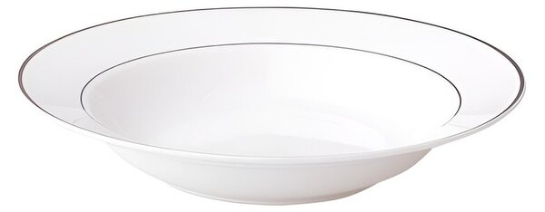 Talerz AMBITION Aura Silver 23 cm Biało-srebrny