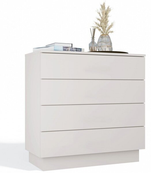 Komoda Topeshop AMBER 4S Szafka 4 Szuflady Do Sypialni Salonu Kaszmir BeÅ¼ 85x84x40 cm 1 szt