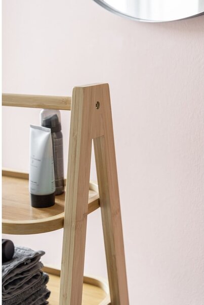 Czarno-naturalny bambusowy regał łazienkowy 44x80 cm Ecori – Wenko