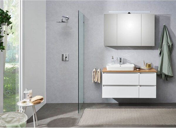 Biała wisząca szafka pod umywalkę bez baterii 110x53 cm Set 360 – Pelipal