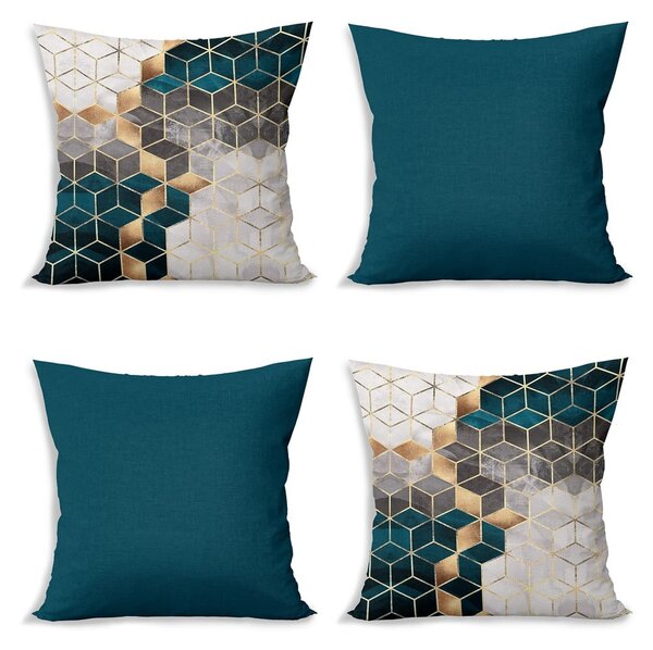 Poszewki na poduszki zestaw 4 szt. 43x43 cm Optic – Minimalist Cushion Covers