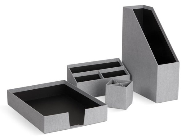 Kartonowe organizery zestaw 4 szt. Hugo Canvas Paper Laminate – Bigso