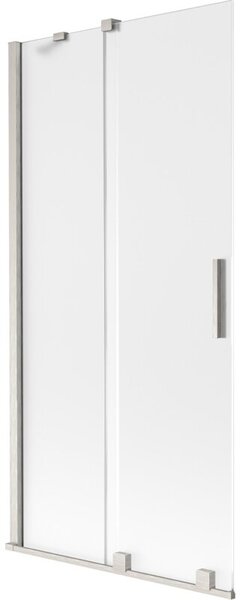 Mexen Velar parawan nawannowy 2-skrzydłowy rozsuwany 95 x 150 cm, szron, nikiel szczotkowany - 896-095-000-31-97