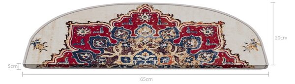 Dywaniki na schody zestaw 16 szt. 20x65 cm Floral Path – Vitaus