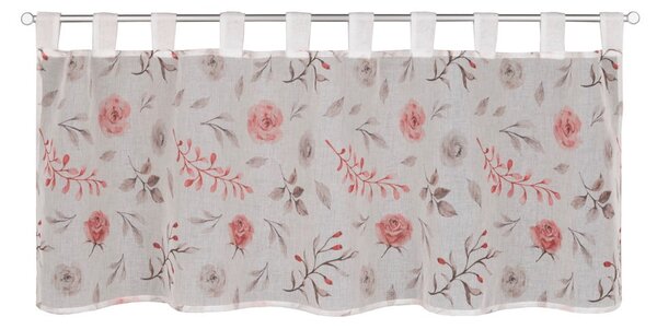 Biało-różowa firanka 135x45 cm Rose – Sehlbach