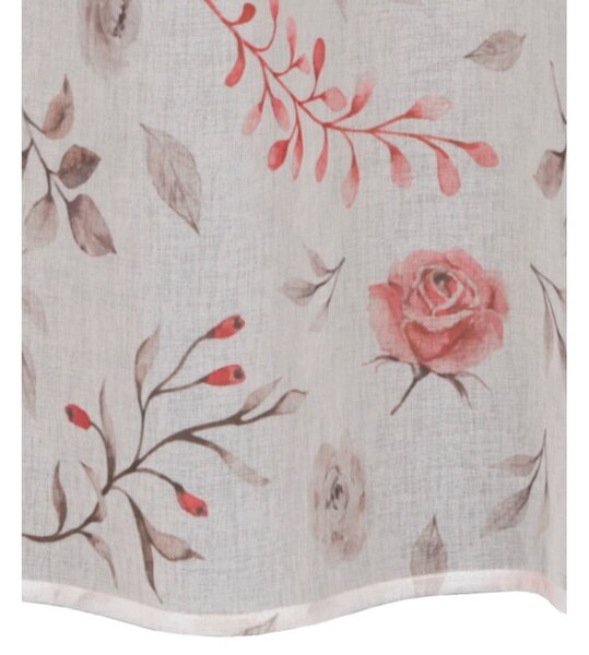 Biało-różowa firanka 135x45 cm Rose – Sehlbach