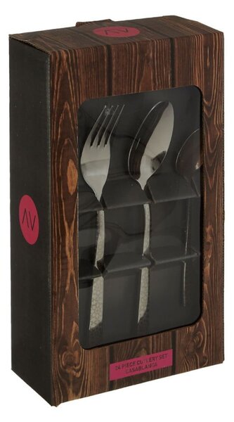 Białe sztućce ze stali nierdzewnej 24 szt. Avie – Premier Housewares