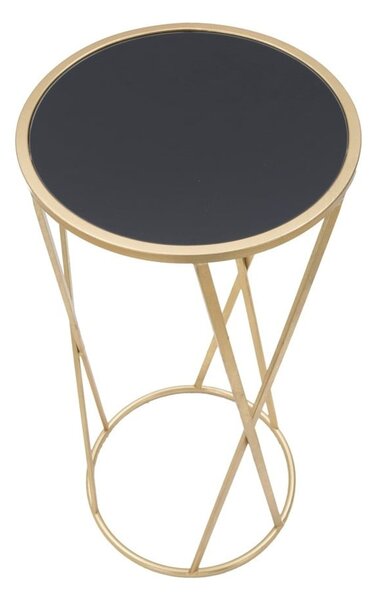 Stołek w czarno-złotym kolorze Mauro Ferretti Glam Simple, wys.75 cm