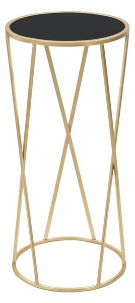 Stołek w czarno-złotym kolorze Mauro Ferretti Glam Simple, wys.75 cm