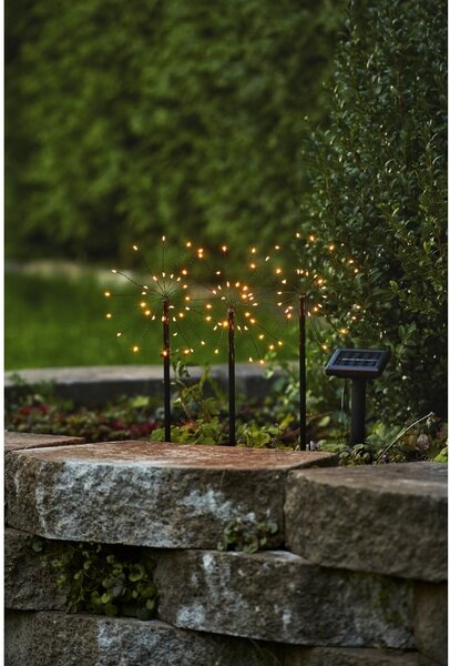 Zewnętrzne lampy solarne LED wbijane zestaw 3 szt. (wysokość 40 cm) Firework – Star Trading