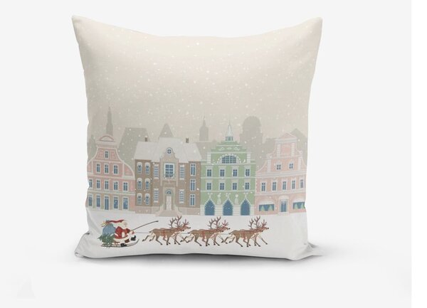 Zestaw 4 świątecznych poszewek na poduszki i bieżnika Minimalist Cushion Covers Holiday Season