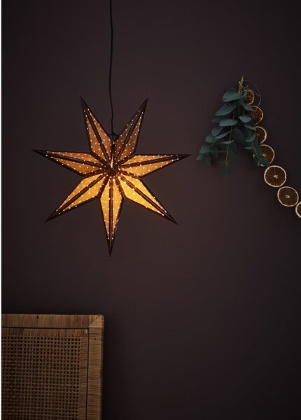 Brązowa dekoracja świetlna ze świątecznym motywem ø 45 cm Glitter – Markslöjd