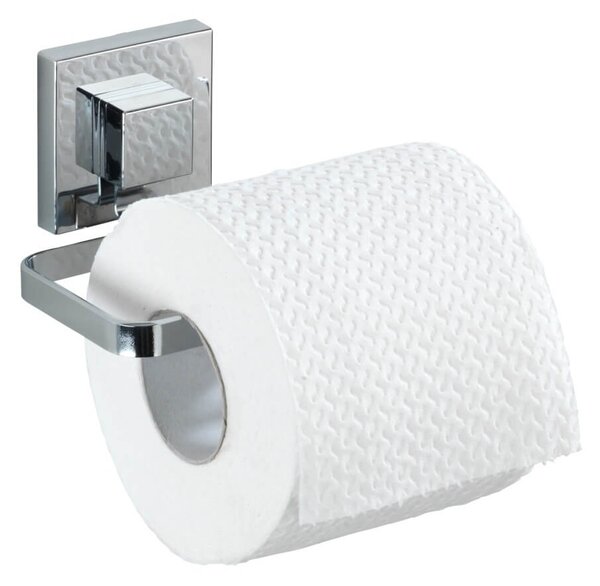WENKO Uchwyt na papier toaletowy BEZ OBROTU VacuumLoc QUADRO chrom 6x14x11 cm