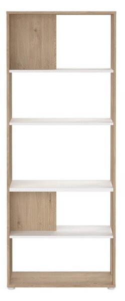 Biało-naturalny regał w dekorze dębu 80x205 cm Sign – Tvilum