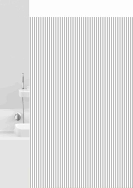 GRUND Zasłona prysznicowa VERTICAL biało-szara 180x200 cm