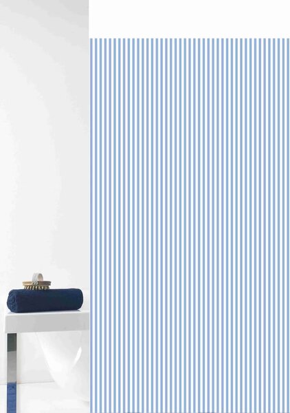 GRUND Zasłona prysznicowa VERTICAL biała niebieska 180x200 cm