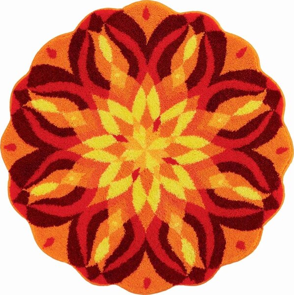 GRUND Mandala dywanik SEBEREALIZACJA pomarańczowy Wymiar: ø 100 cm