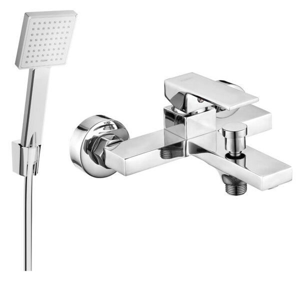 Mexen Uno R45 bateria wannowa z zestawem prysznicowym, chrom - 7143R45-00