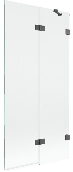 Mexen Lunar parawan nawannowy 2-skrzydłowy prawy 90 x 150 cm, transparent, gun gray szczotkowany - 897-090-100-66-00-P