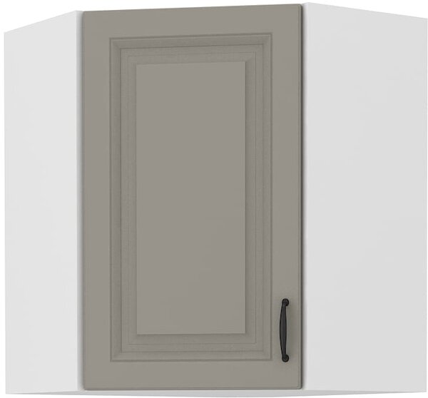 Szafka kuchenna wisząca górna narożna STILO 58x58 GN-72 1 F Gliniasty Szary/Biały