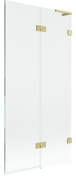 Mexen Lunar L parawan nawannowy 2-skrzydłowy prawy 90 x 150 cm, transparent, złoty szczotkowany - 897L-090-100-55-00-P