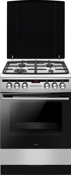 Kuchnia AMICA 6117GET3.39HZPTADPA(XX) Termoobieg Drabinki Prowadnice teleskopowe Wok Pizza 300˚C