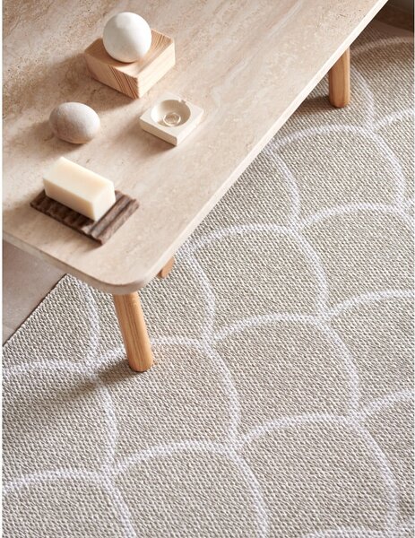 Kremowy dywan odpowiedni na zewnątrz 70x50 cm Kotte Linen – Pappelina