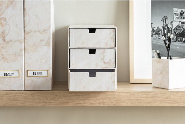 Kartonowy organizer z szufladką Ingrid Paper Laminate – Bigso