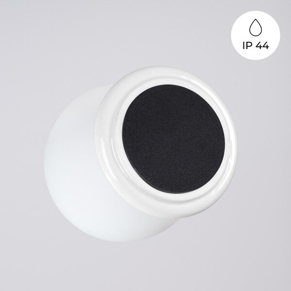 Biała lampa sufitowa ceramiczna ze szklanym kloszem ø 12 cm Farsa – Sollux