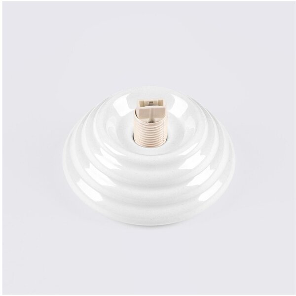 Biała lampa sufitowa ceramiczna ze szklanym kloszem ø 12 cm Farsa – Sollux