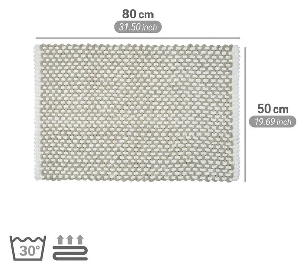 Beżowy tekstylny dywanik łazienkowy 50x80 cm Covelo – Wenko