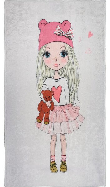 Dywan dziecięcy odpowiedni do prania 120x180 cm Cute Girl and the Bear – Vitaus