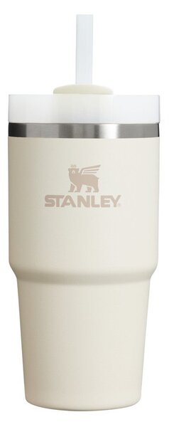 Kremowy termos ze słomką ze stali nierdzewnej 600 ml Quencher H2.0 FlowState Tumbler Cream – Stanley