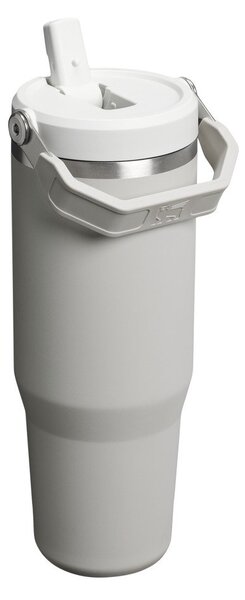 Szarobeżowy termos ze stali nierdzewnej 890 ml IceFlow™ Flip Straw 2.0 Tumbler Ash – Stanley