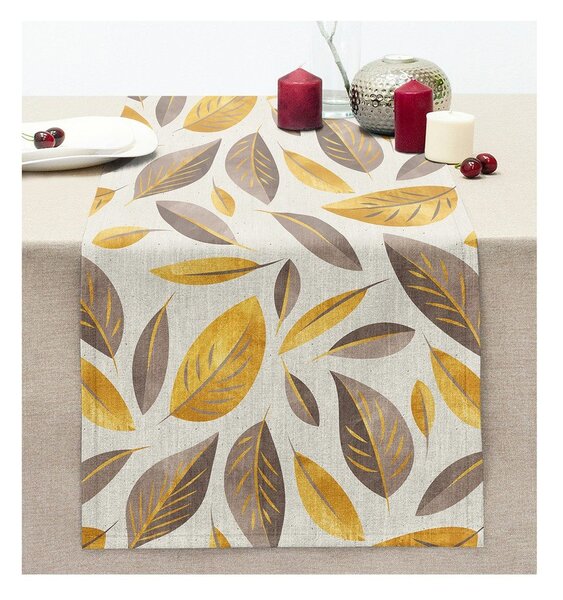 Bieżnik 40x130 cm Yellow And Brown Leaves – Mila Home