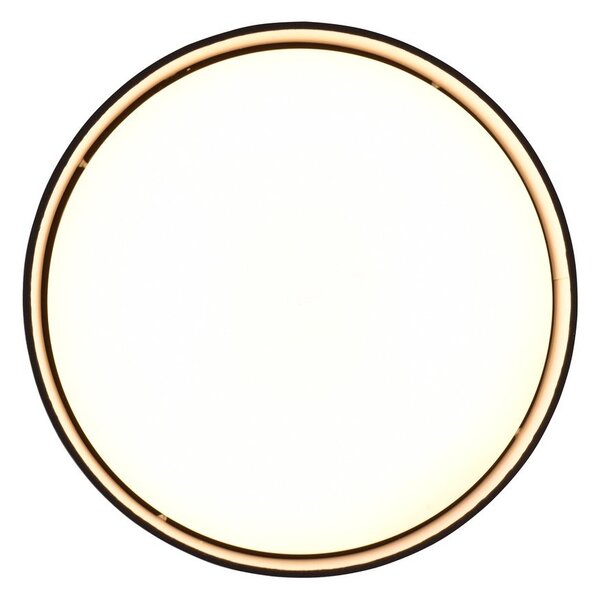 Czarna lampa sufitowa LED ø 30 cm Locarno – Reality