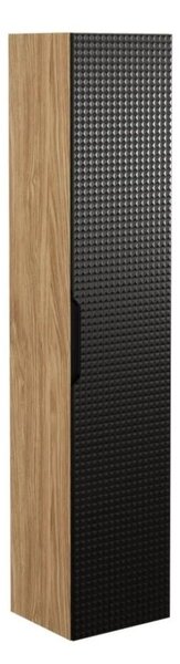 Szafka łazienkowa LUXOR BLACK 80-01-1D 35cm dąb olejowany/czarna