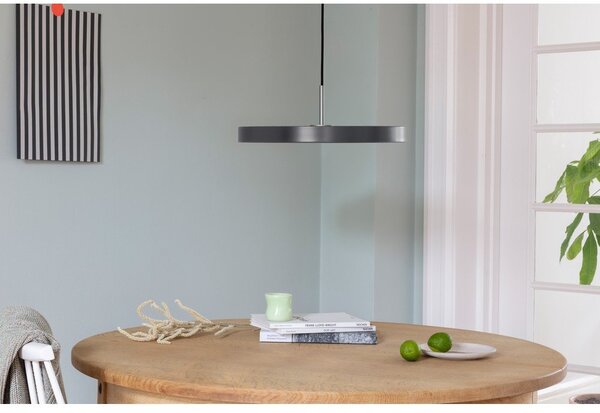 Antracytowa lampa wisząca LED z metalowym kloszem ø 43 cm Asteria Medium – UMAGE