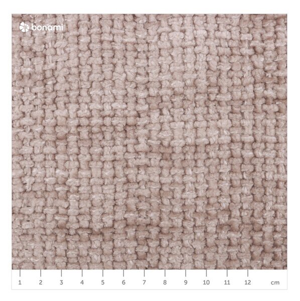 Beżowe tapicerowane łóżko dwuosobowe ze schowkiem ze stelażem 160x200 cm Bellis – Micadoni Home
