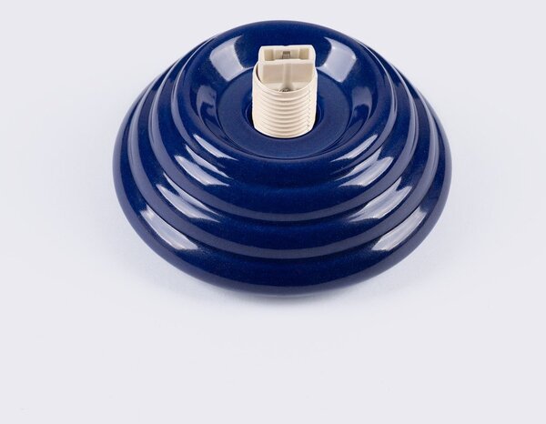 Niebieska lampa sufitowa ceramiczna ze szklanym kloszem ø 12 cm Farsa – Sollux
