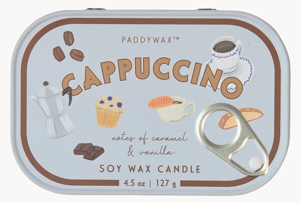 Świeca zapachowa w puszce Cappuccino (czekolada, wiśnia)