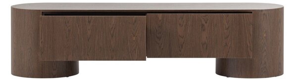 Szafka pod TV w ciemnym naturalnym kolorze 200x50x50 cm Velari – WOOOD