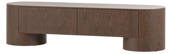Szafka pod TV w ciemnym naturalnym kolorze 200x50x50 cm Velari – WOOOD