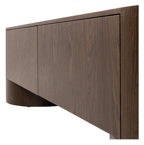 Szafka pod TV w ciemnym naturalnym kolorze 200x50x50 cm Velari – WOOOD