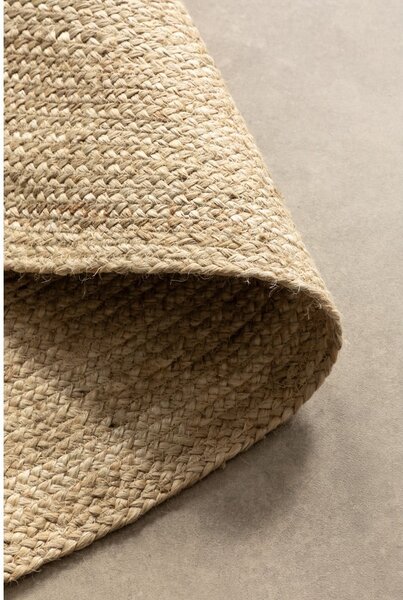 Okrągły dywan z juty dwustronny w kolorze kości słoniowej ø 140 cm Braided – Hanse Home