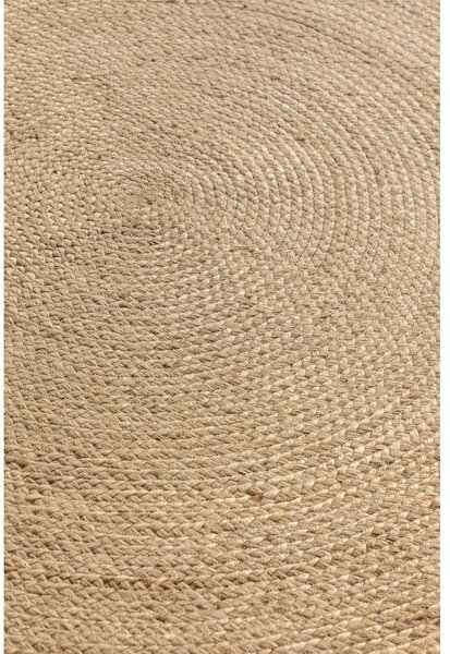 Okrągły dywan z juty dwustronny w kolorze kości słoniowej ø 140 cm Braided – Hanse Home