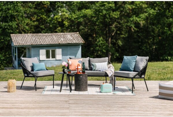 Czarna 2-osobowa sofa ogrodowa Bonami Selection North